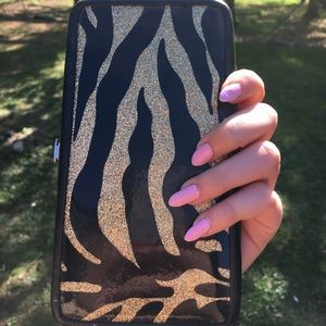 Cute Golden zebra print wallet
